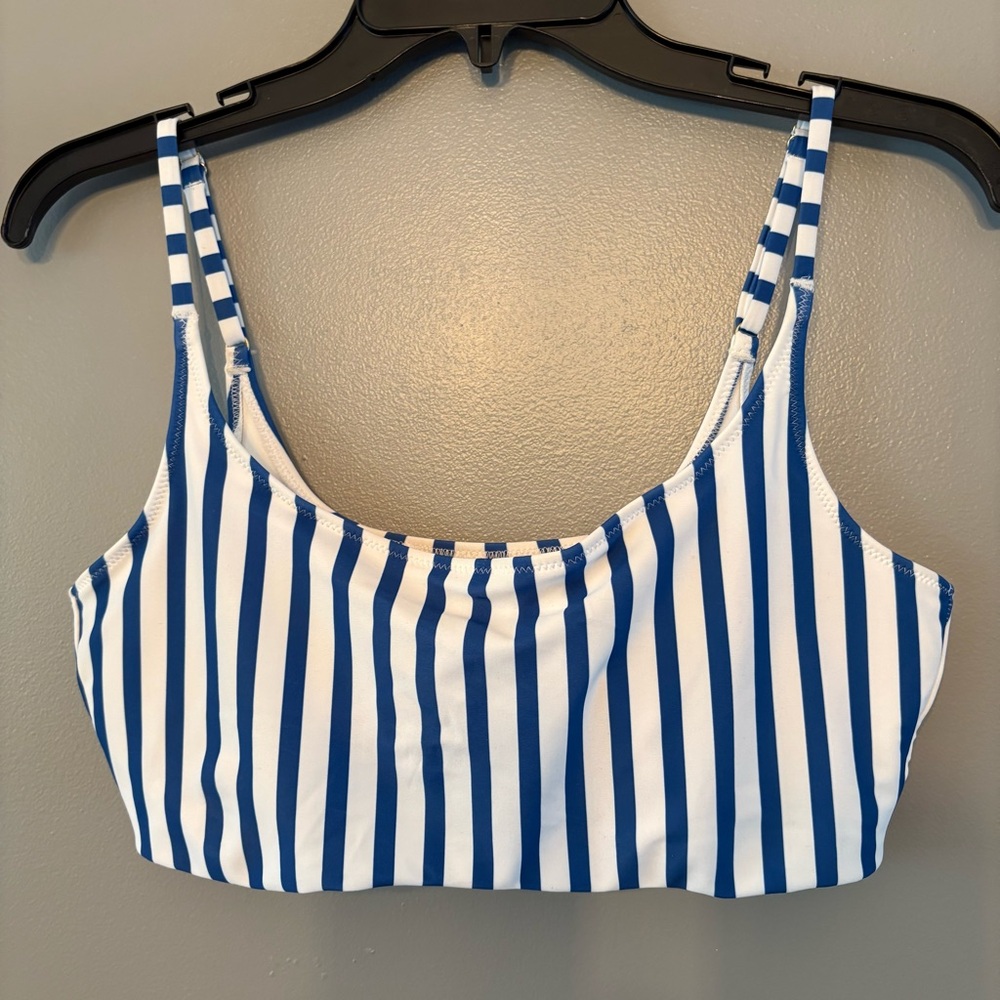 Old Navy Blue and White Striped Top